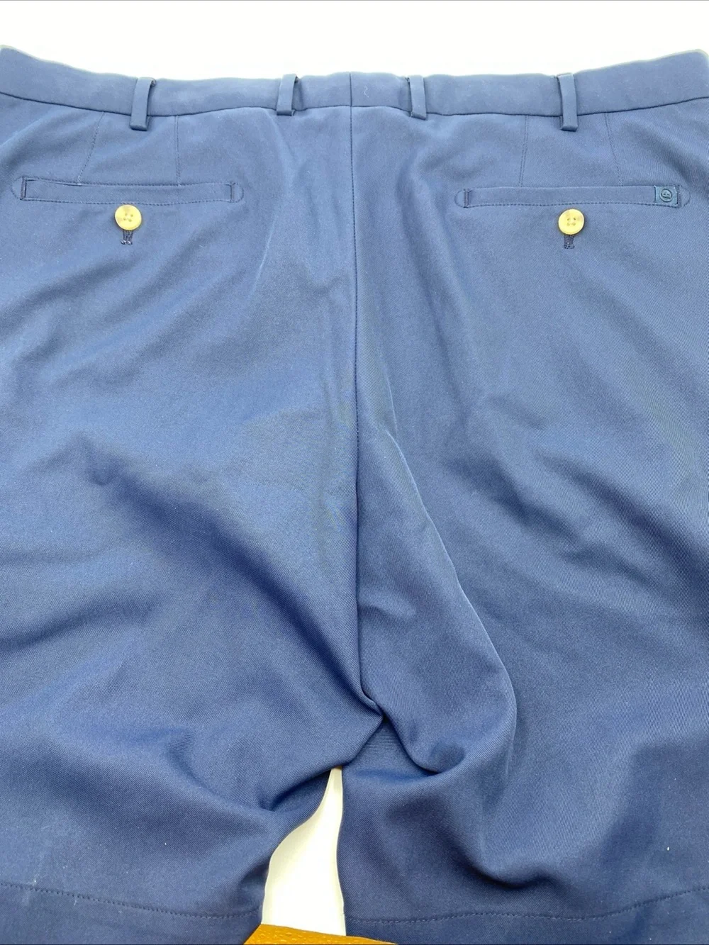 Peter Millar Chino Shorts Casual Dress Men's 36 Blue Moisture Wicking Golf